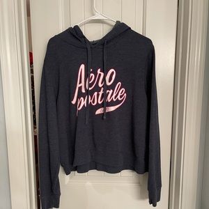 Aeropostale Hoodie Grey, screen print logo XXL
